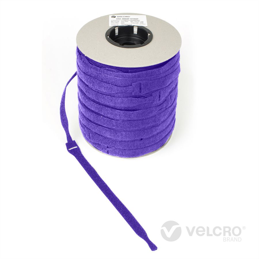 VELCRO® One Wrap® Strap 20mm x 330mm, 750 pièces, violet