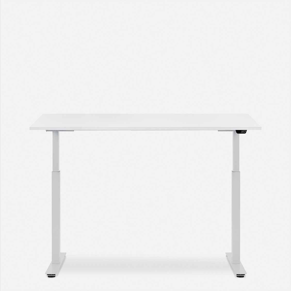 WRK21 Bureau Smart 180 x 80 cm, Hauteur réglable, Blanc uni / Blanc