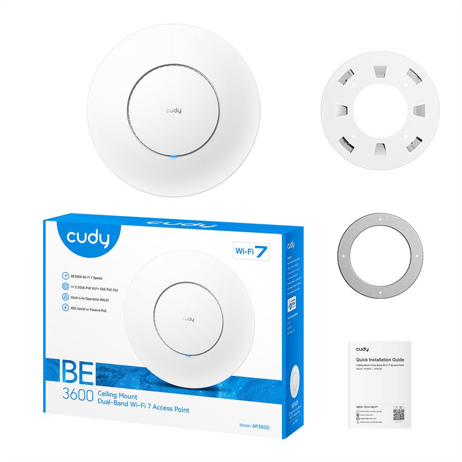 CUDY AP3600 Point d'accès BE3600 Wi-Fi 7 2.5G