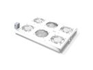 ROLINE 19-Zoll Dachlüftereinheit 4 Lüfter, Thermostat für Serverschrank grau