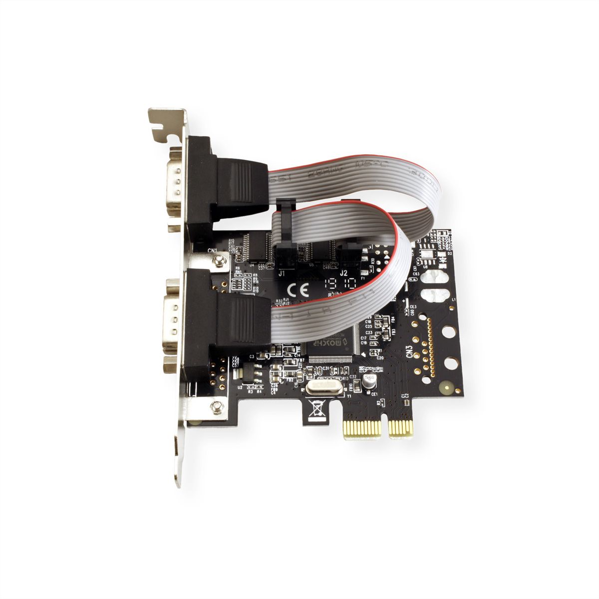 VALUE PCI-Express-Karte, Seriell RS232, D-Sub 9, 2 Ports
