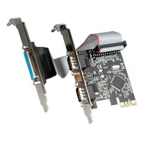 VALUE Carte PCI-Express 1P+2S, 1x parallèle EPP/ECP, 2x RS232, DB9