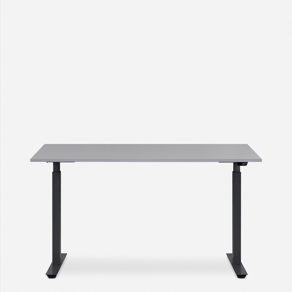 WRK21 Schreibtisch Smart 180 x 80 cm, Höhenverstellbar, Grau Uni / Schwarz