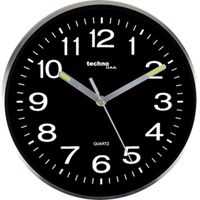 Technoline Wanduhr WT7620 schwarz Quarzuhr, Metall