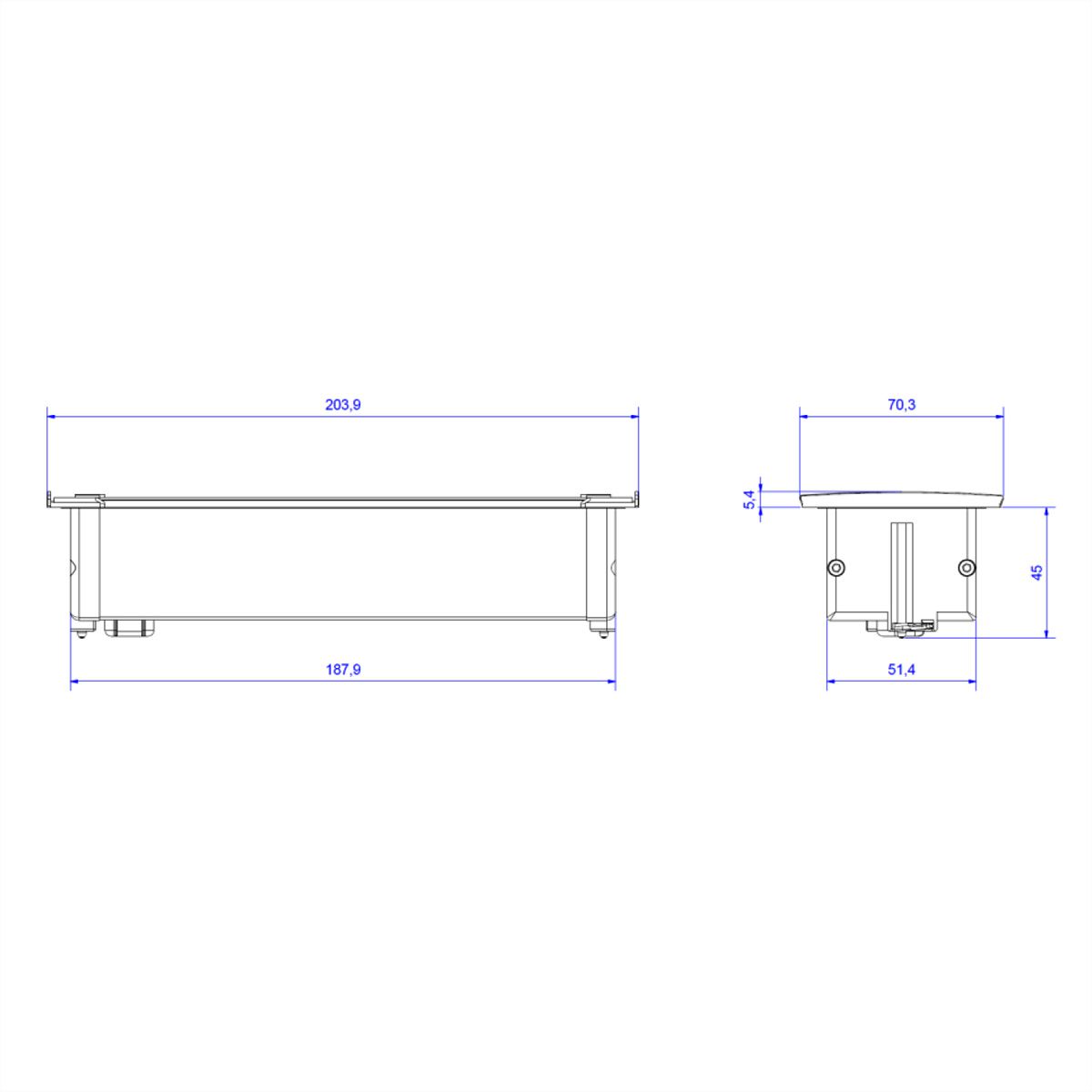 BACHMANN KAPSA Small 2x Schutzkontakt 1x ABD, Montagestecker