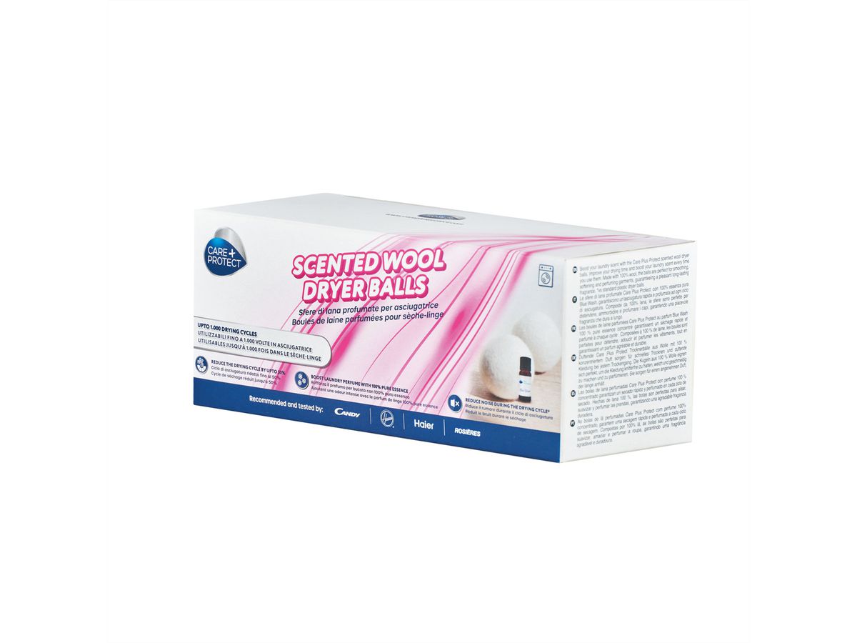 Care+ Protect Trocknerbälle aus Wolle , verkürzt die Trocknungszeit, 10ml Duftöl