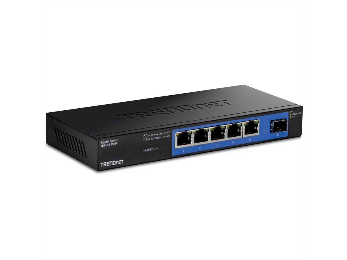 TRENDnet TEG-S51SFP 5-Port Switch Gigabit mit SFP Slot