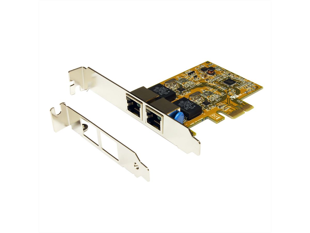 EXSYS EX-6072-4K Carte PCIe Dual Ethernet 2 ports, protection de surtension 4KV