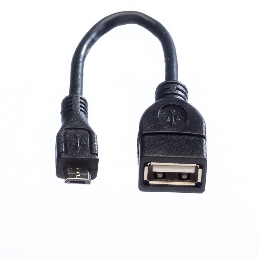 VALUE Câble USB 2.0, USB A femellle - Micro USB B mâle, OTG, 0,15 m