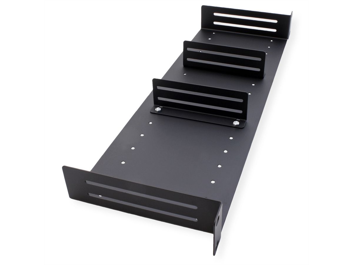 VALUE 19-Zoll-Fachboden mit 2 verstellbaren Teilern, 1 HE, schwarz
