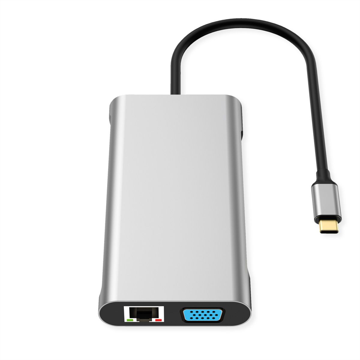 VALUE USB-C Dockingstation, 2x 4k HDMI, DP, VGA, Gigabit Ethernet, 2x USB-C, 2x USB-A, PD