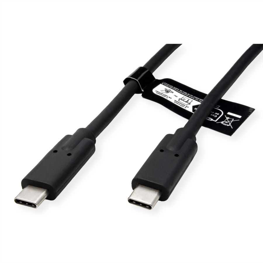 VALUE Câble USB4 Gen2x2, C–C, M/M, 4K UHD-1, 20Gbit/s, 100W, noir, 2 m