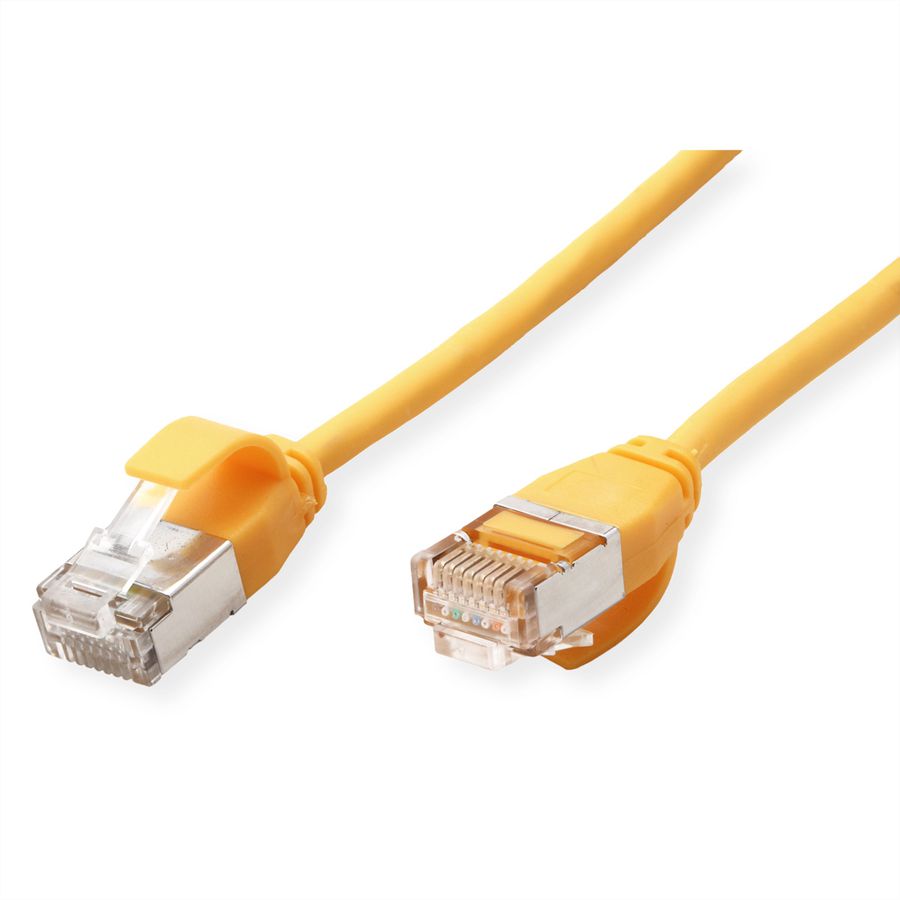 ROLINE U/FTP DataCenter Patchkabel Cat.6A (Class EA), LSOH, slim, gelb, 1,5 m