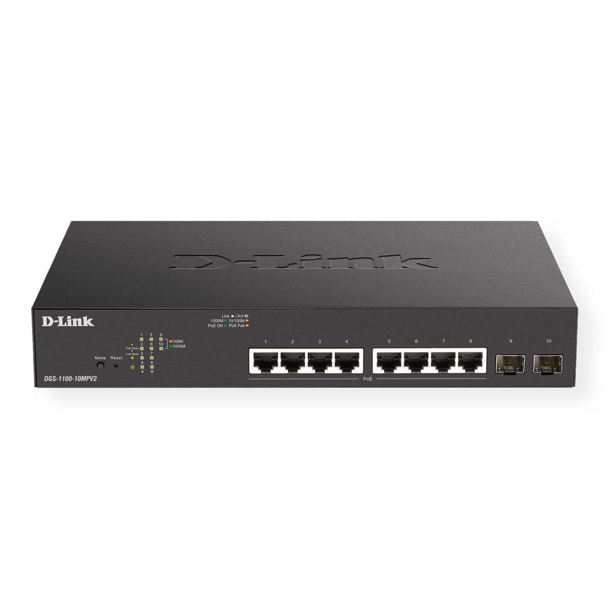 D-Link DGS-1100-10MPV2 Commutateur intelligent 10 ports PoE + Gigabit 130 W