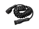 ROLINE Câble de recharge VE type2, 3-Phases, 480VAC (3P+N+E), 16 A, 11 kW, spirale (max. 5m)