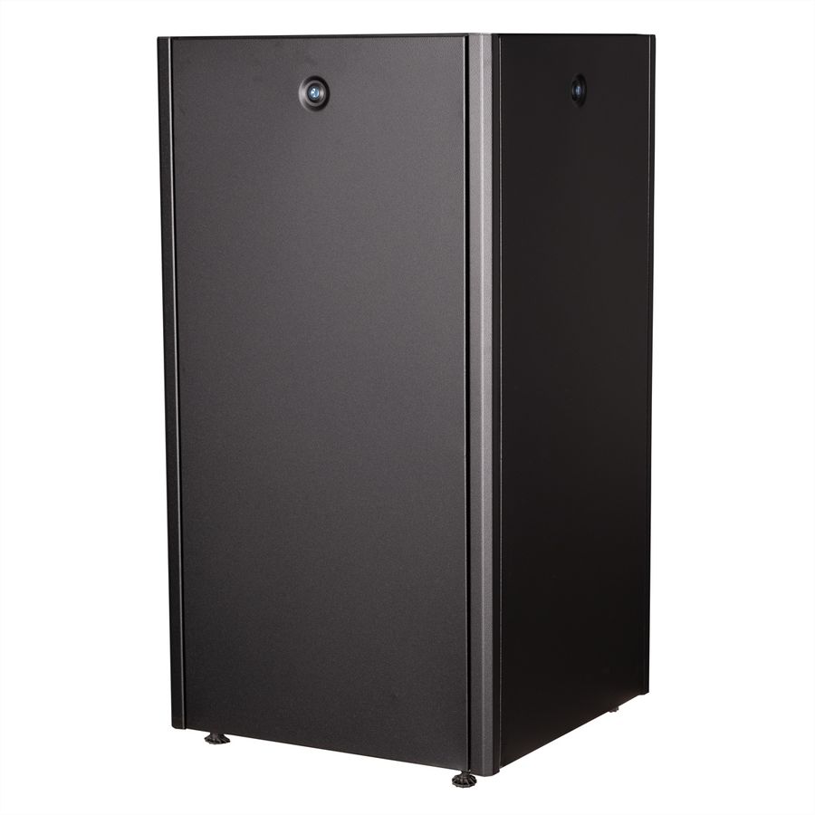 ROLINE 19-Zoll Netzwerkschrank Basic 22 HE, 600x600 BxT Glastür schwarz