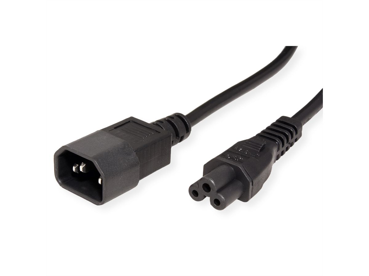 VALUE Câble IEC320/C14 M - C5 F, noir, 1,8 m