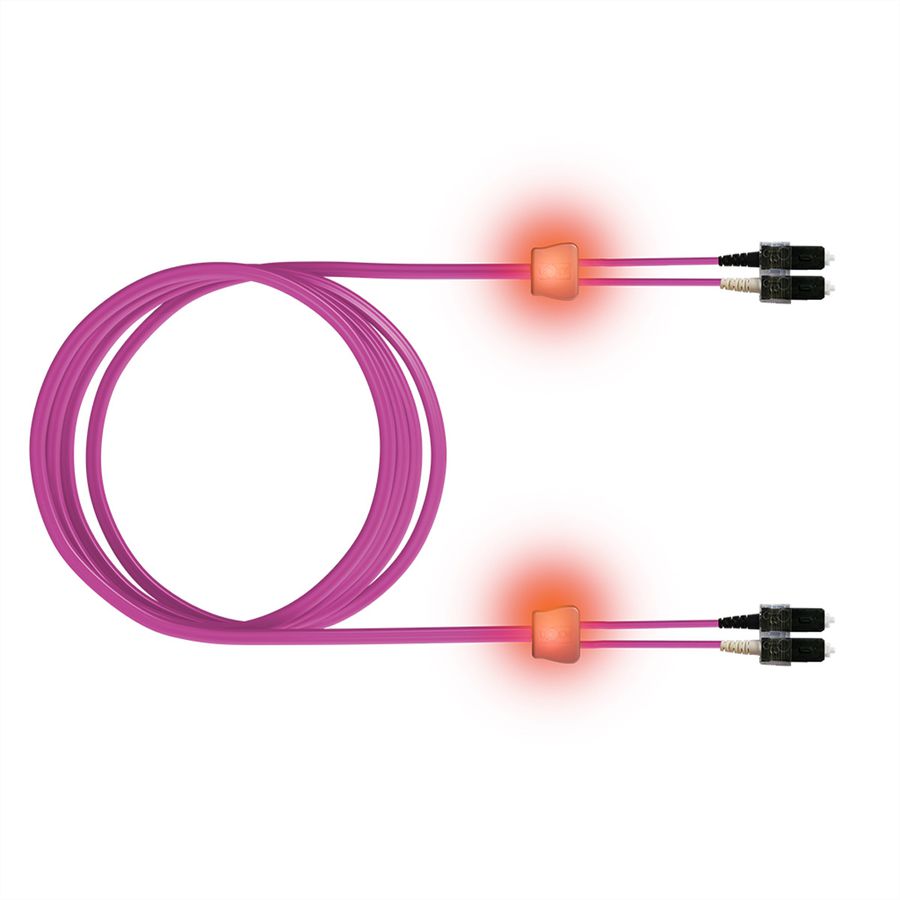 EasyLan Câble FO duplex 50/125µm OM4, SC/SC, violet, 2 m