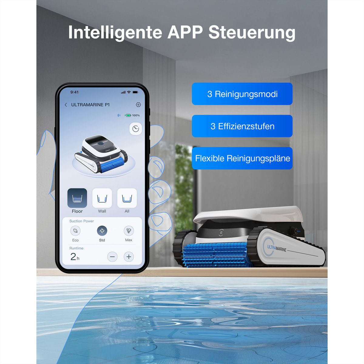 Ecovacs Poolroboter P1 Ultramarine