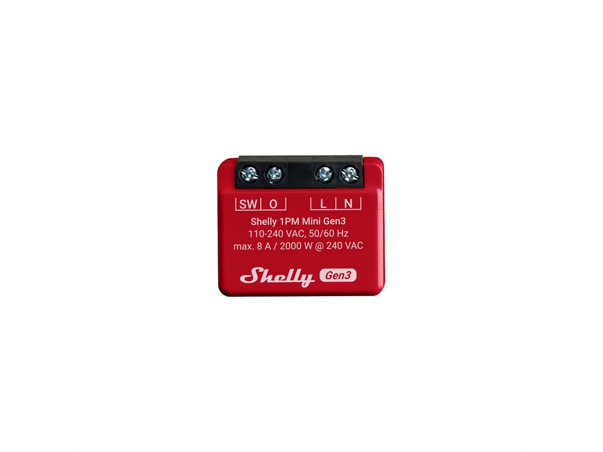 Shelly  Actionneur de commutation 1PM Mini GEN 3, (Version New Pack)