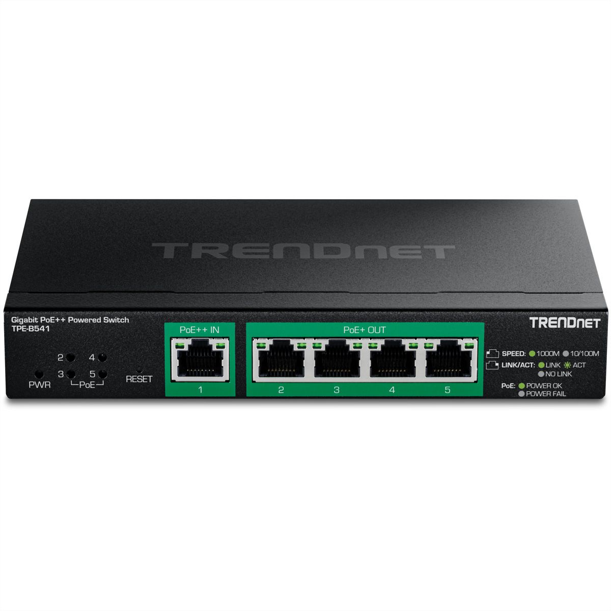 TRENDnet TPE-B541 Switch administrable PoE++ Gigabit à 5 ports, avec communication PoE