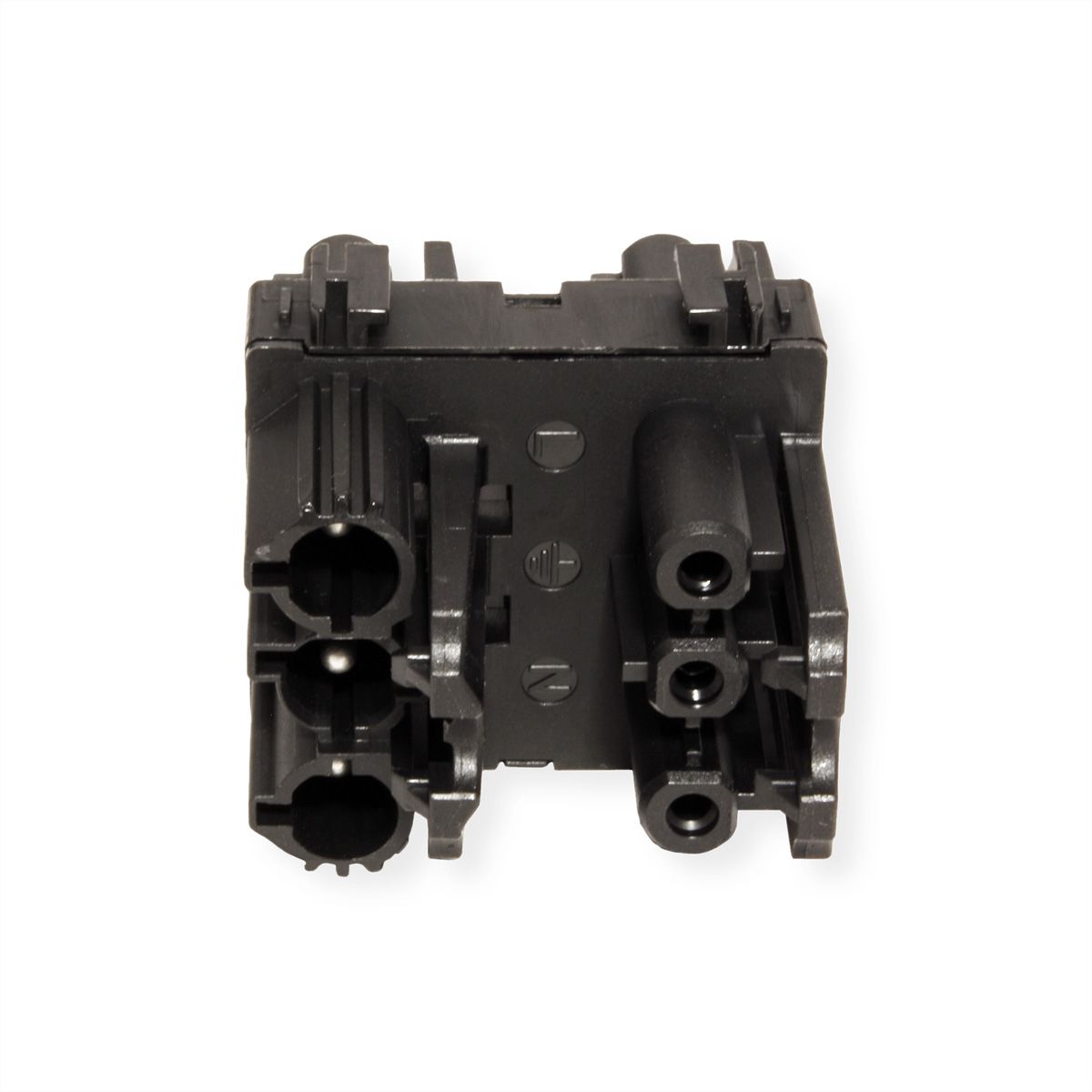 BACHMANN Bloc de distribution WIELAND GST18 1xIn/3xOut avec pattes de blocage, noir