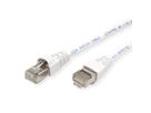 TELEGÄRTNER Cordon S/FTP, Cat.6A, LSOH, blanc, 1,5 m