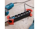BACHMANN HOOK Indoor 5x contact de protection, plastique, avec interrupteur, 1x16A 5p400V 3Pol. Fuse, 5 m