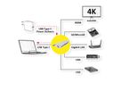 ROLINE Station d'accueil USB type C, 4K HDMI, 2x USB 3.2 Gen 1,1x lecteur SD/MicroSD, 1x USB-C PD, 1 x Gigabit Ethernet