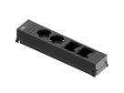 BACHMANN POWER FRAME Medium 2x contact de protection 2x ABD profilé plastique, noir