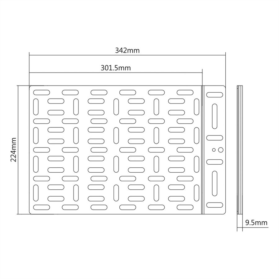 ROLINE Media-Player Halterung, gross (340 x 224 mm), bis 5 kg