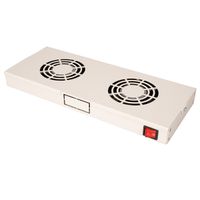 ROLINE 19" Unité de ventilation, 2 ventilateurs, ON/OFF, gris