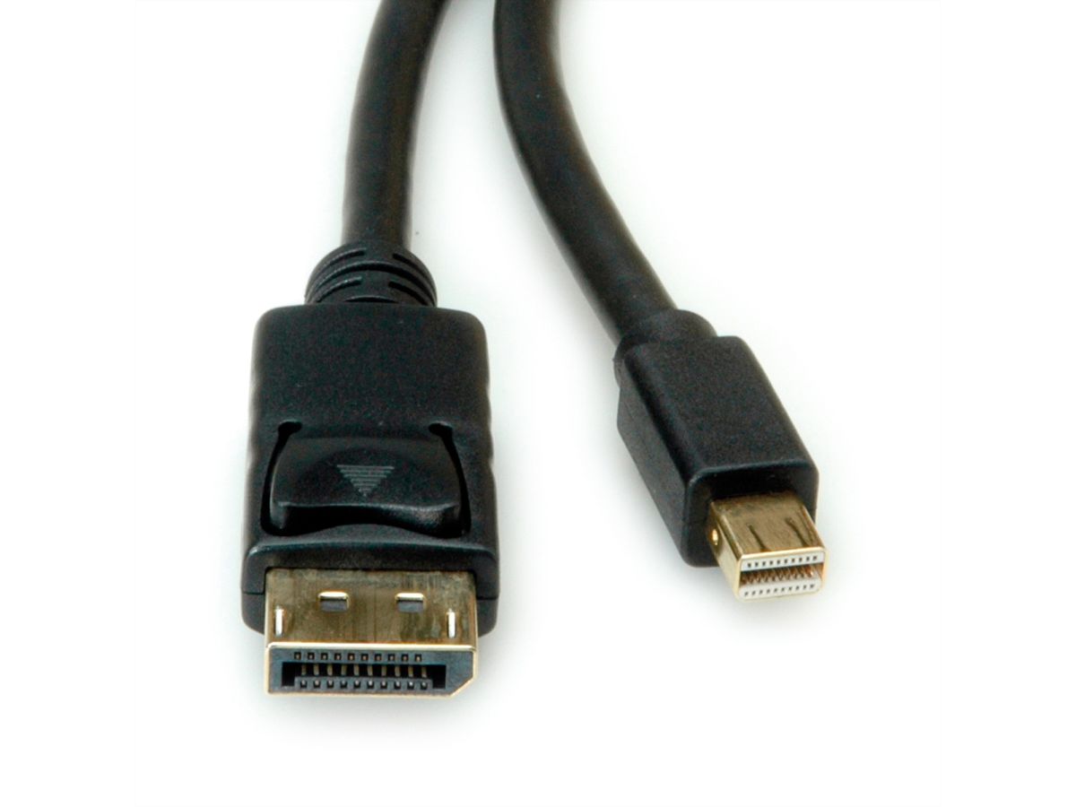 ROLINE Câble Mini DisplayPort v1.4, mDP M - DP M, noir, 2 m