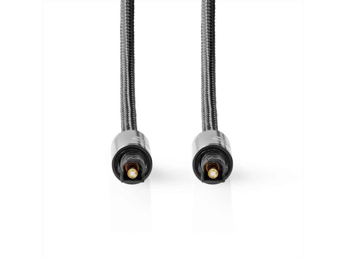 Nedis Optisches Audiokabel, 2x Toslink, ST/ST, grau, 5 m
