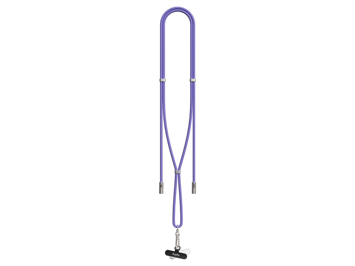 Câble de recharge et de synchronisation Aqiila Lanyard CC4, 60 W, type C vers type C, violet