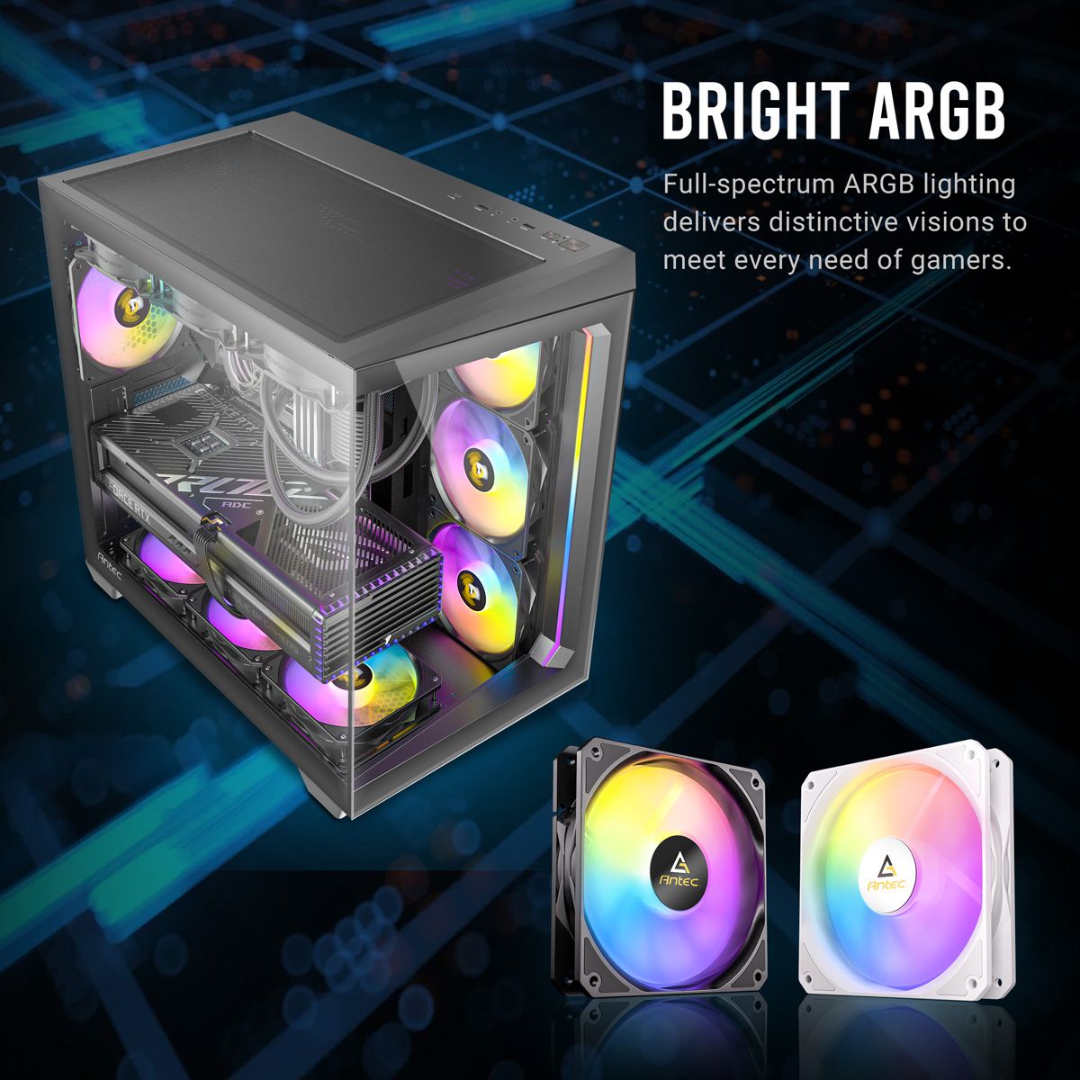 ANTEC P12R PWM ARGB REVERSE Ventilateur de boîtier PC, noir