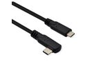 ROLINE USB 3.2 Gen 2x2 Kabel, Emark, C-C, ST/ST, 20Gbit/s, 100W, gewinkelt, schwarz, 1 m