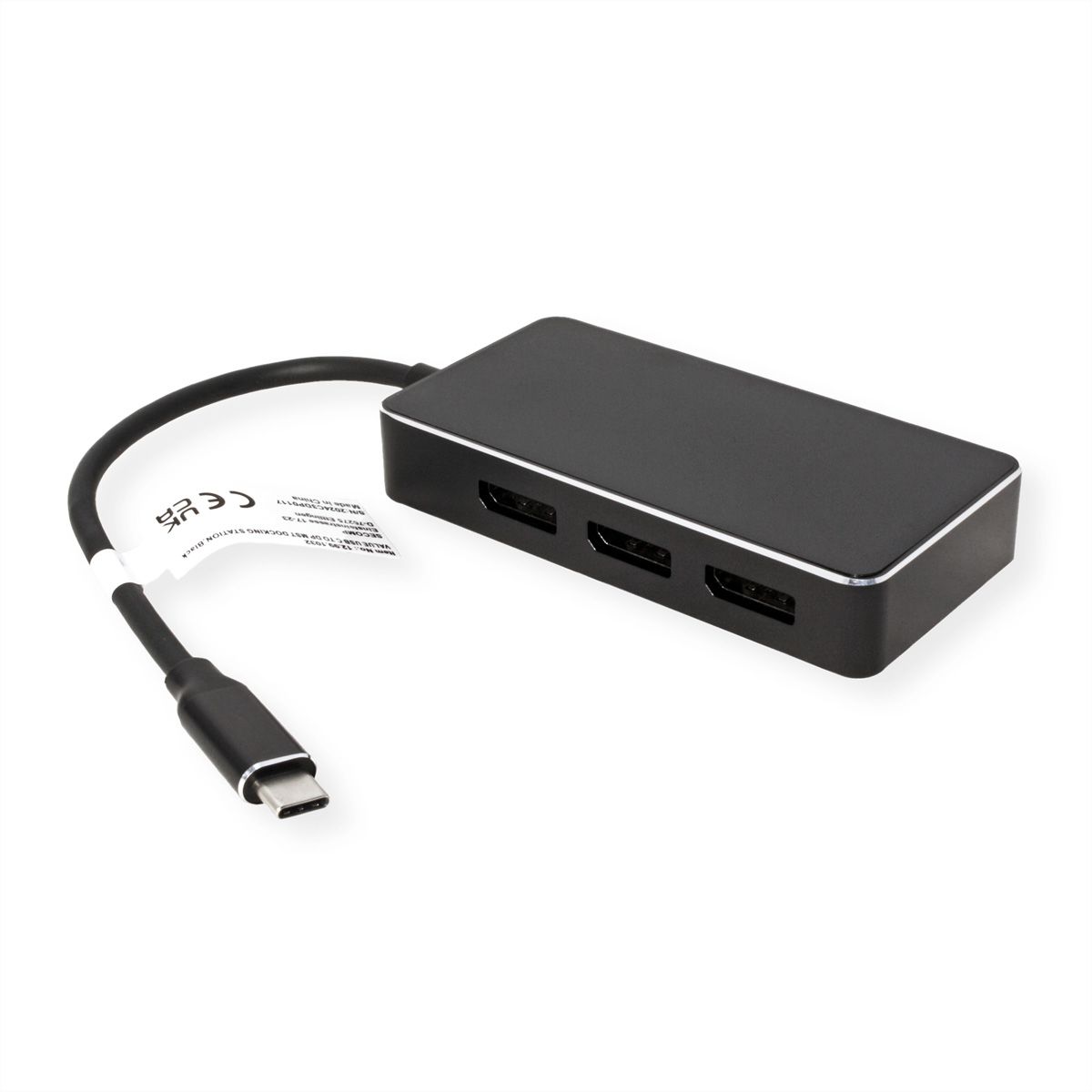 VALUE Adaptateur USB type C - 3x DP, Multi-Stream 4K