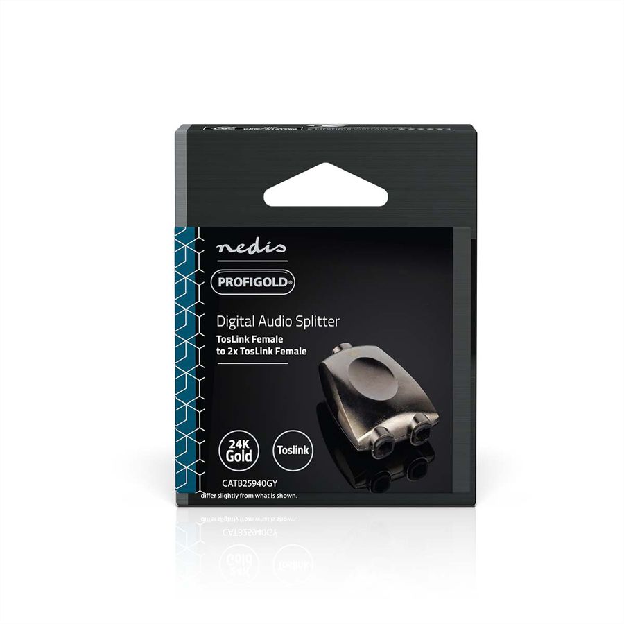 Nedis Toslink Adapter, Splitter, BU/BU, grau