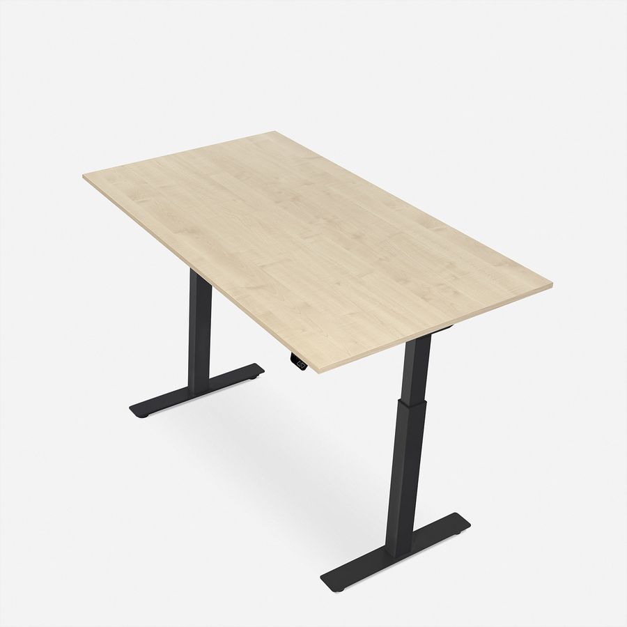 WRK21 Schreibtisch Smart 180 x 80 cm, Höhenverstellbar, Mandal Ahorn / Schwarz