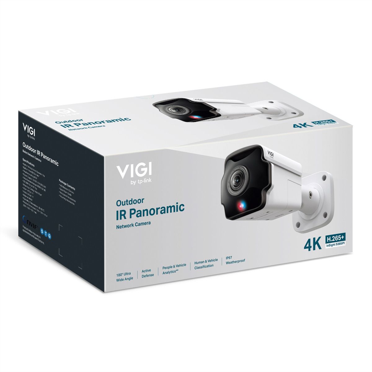 TP-Link InSight S385PI Caméra Bullet panorama 8 MP, 180°, IR-LED 20m