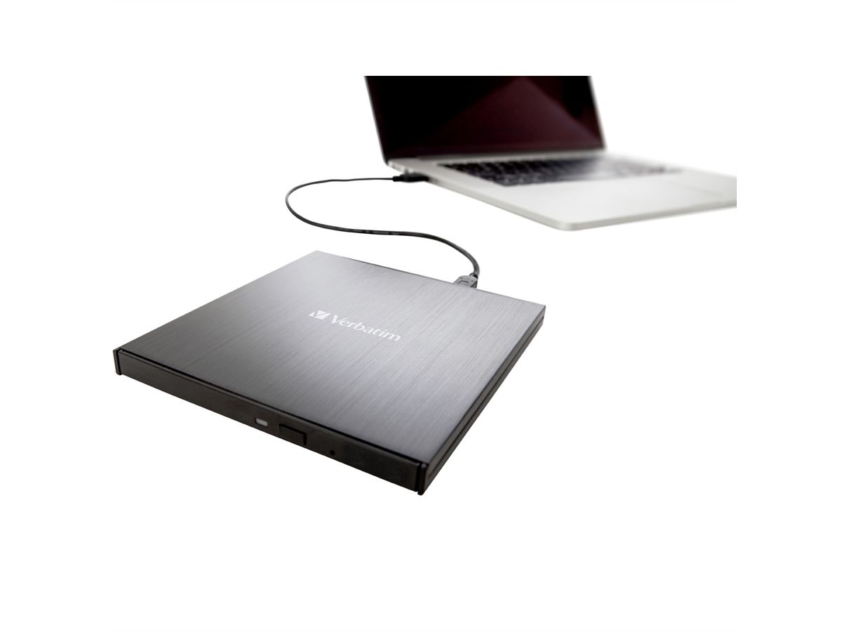 Verbatim CD/DVD Lecteur externe, USB-C 3.2, 1,5 GBit/s