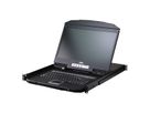 ATEN CL3708NX US 8-Port-USB-HDMI-Einzelschienen-Breitbild-LCD-KVM-Konsole, US-Layout