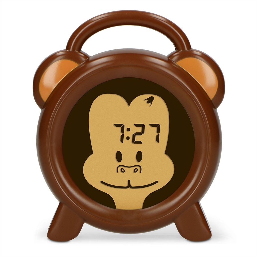 Alecto Baby entraîneur de sommeil veilleuse et réveil BC-100 singe, brun