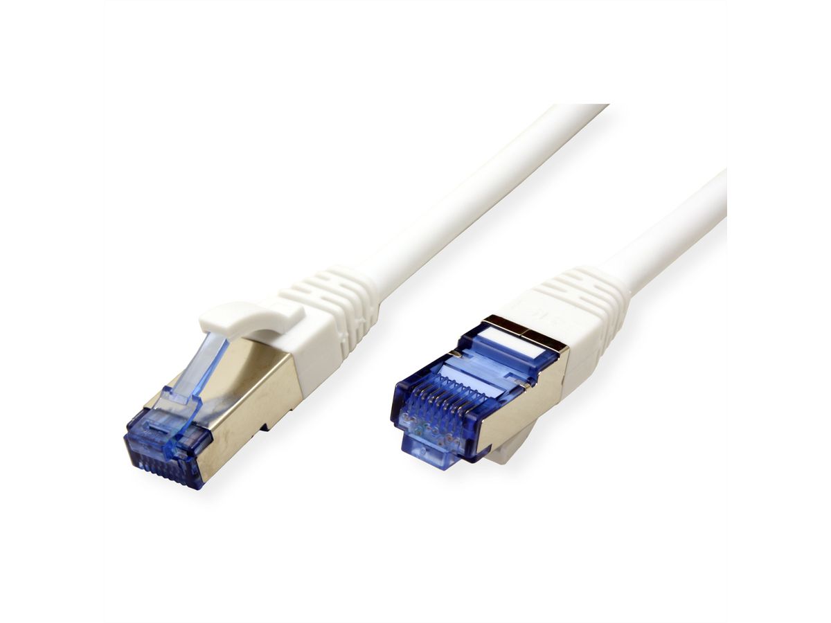 Cordon VALUE Cat.6A (Classe EA) / 10 Gigabit S/FTP, LSOH, blanc, 0,15 m