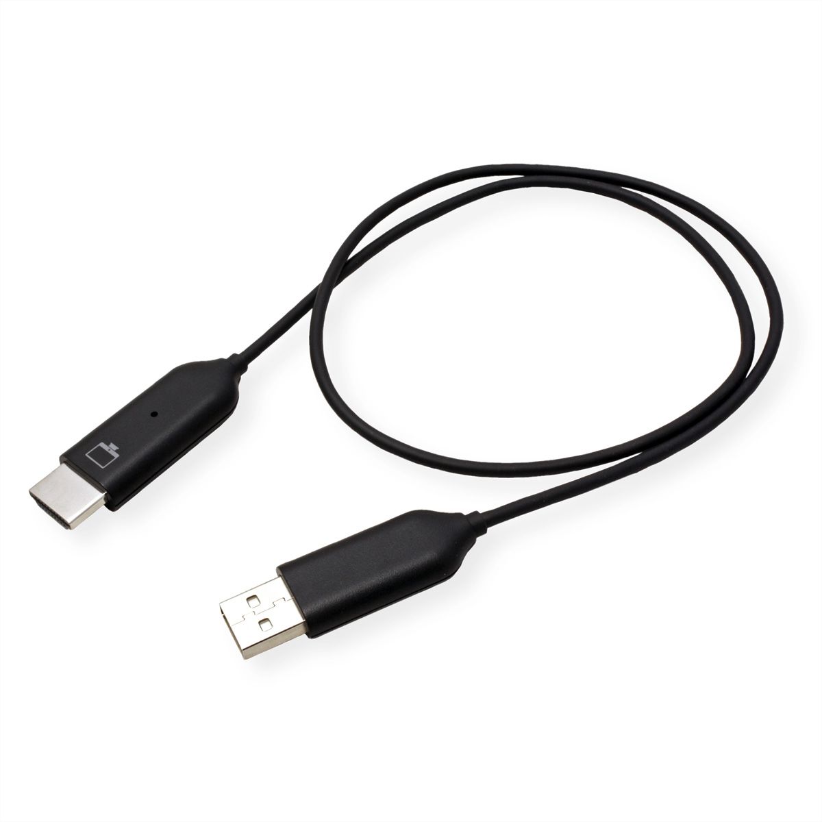 ROLINE Drahtloses P2P-Anzeige-Dongle-Set, Tx+Rx, Wireless USB-C zu HDMI, 1080p, 20 m