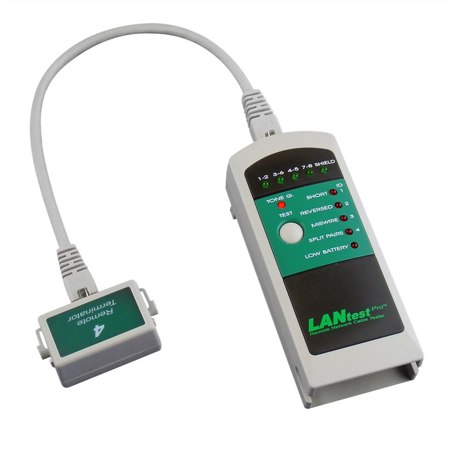 HOBBES LANtest Pro Kit Testeur réseau / câbles avec 4 unités Remote