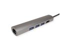 VALUE Station d'accueil USB type C, 4K HDMI, 3x USB type A, Gigabit Ethernet, gris