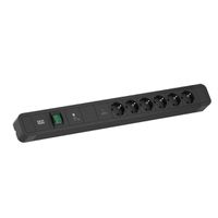 BACHMANN PRIMO 2 6xCEE7/3 1xGVS-Plus 1xinterrupteur 2,0m CEE7/7