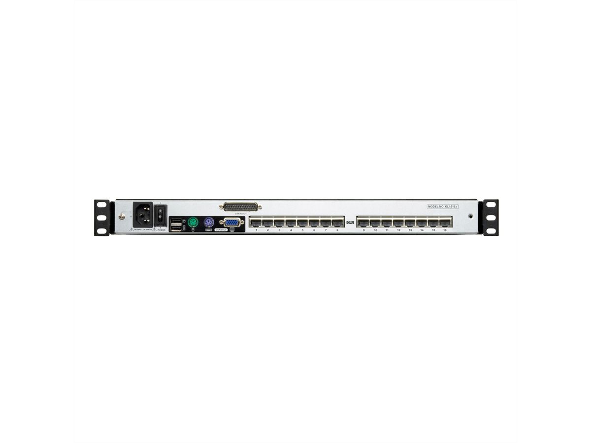 ATEN KL1516AM ATEN KL1516AM Switch KVM Cat.5e/6 LCD à 16 ports (Double rail), FR-Layout